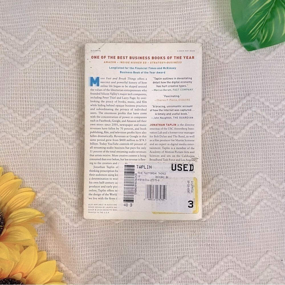 Move Fast and Break Things Paperback - Picture 3 of 3